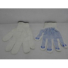 Перчатки хозяйственные хлопчатобумажные с точками (класс 10) 3 нитки 