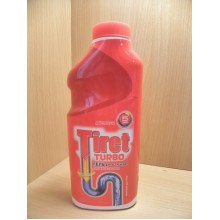 Средство для труб Tiret Турбо гель 500 мл бутылка пластик