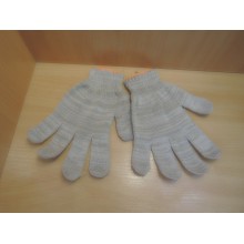 Перчатки хозяйственные хлопчатобумажные основа (класс 7) 4 нити белые/серые 