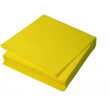 Салфетки бумажные 24х24см 50шт. 1-слойные Salfatex жёлтые Россия