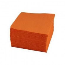 Салфетки бумажные 25х25см 50шт. 1-слойные Salfatex оранжевые Россия