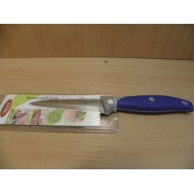 Нож кухонный лезвие 95мм без зубчиков Vertex ручка металл обрезиненный арт.SS-06,402-111,VS-4101 