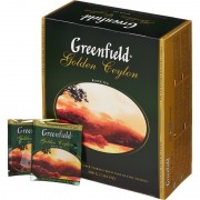 Чай чёрный Greenfield 100 пакетиков в коробке 
