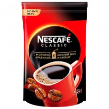 Кофе растворимый гранулированный Nescafe classic 130г в пакете 
