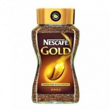 Кофе растворимый сублимированный Nescafe Gold 190г банка стекло 