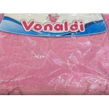 Коврик для ванной комнаты 60х100см прямоугольный ворсовый Vonaldi Стандарт розовый/персиковый