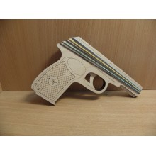 Пистолет деревянный с резинками