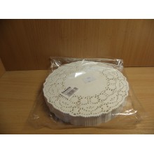 Салфетки бумажные для торта d16см 250шт. 1-слойные Ажур белые 