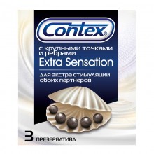 Презервативы Contex 3шт. Extra Sensation для экстрастимуляции