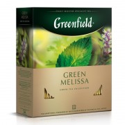 Чай зелёный Greenfield Green Melissa 100 пакетиков в коробке 
