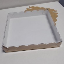 Коробка для пряников и печенья 155х155х35мм крафт-картон арт.3.5.8