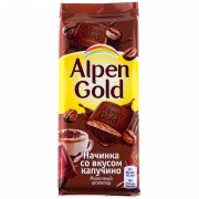 Шоколад Alpen Gold молочный Начинка со вкусом капучино 85/80г 