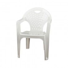 Кресло 585х540х800мм белое пластик арт.М2608 код 67680 