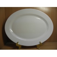 Блюдо стекло закаленное Белое 355мм овальное в подарочной упаковке арт.116-071 