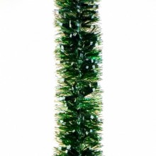 Мишура Изумруд d10см длина 2м зелёная с белыми кончиками арт.Г-252