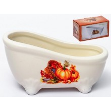 Подставка-ванночка для губки Тыква керамика в коробке арт.110-07074 