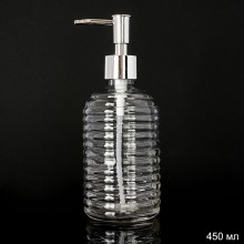 Дозатор для жидкого мыла нержавейка+стекло 450мл арт.XSY-HW450 
