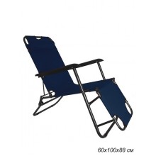 Кресло-шезлонг складное дачное 60х100х88см металл+ткань арт.СМ-103 