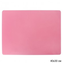 Коврик для раскатки теста 400х300мм розовый силикон арт.RY-878-С,TR-17-C 
