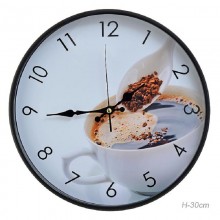 Часы настенные кварц Кофе 30см круглые арт.2046-1 