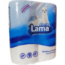 Полотенца бумажные Lama 2шт. 2-слойные белые (12) 