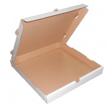 Коробка для пиццы 320х320х40 мм гофрокартон белая 