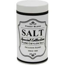 Банка 0,4л Salt/Соль белая d66х123мм цвет серебро цилиндр жесть без упаковки арт261WL595/108/150 