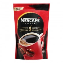 Кофе растворимый гранулированный Nescafe classic с молотым кофе 190г в пакете 