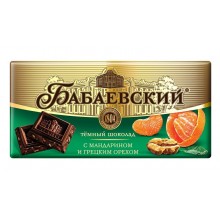Шоколад Бабаевский тёмный с мандарином и грецким орехом 100г 