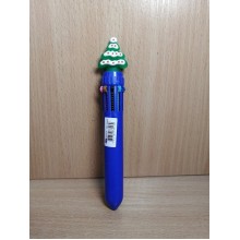 Ручка шариковая 10-ти цветная Basir Новогодняя в ассортименте стержень d 0,5мм арт.МС-5943