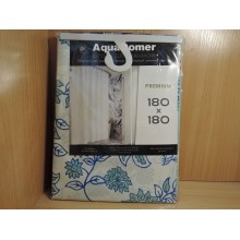 Занавес для ванн с кольцами полиэстер Aquadomer Premium 180х180см арт.XT-025 