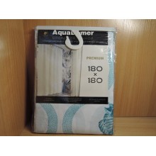 Занавес для ванн с кольцами полиэстер Aquadomer Premium 180х180см арт.XT-029 