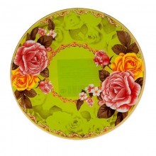 Блюдо стекло цветное Розы 200мм круглое без упаковки арт.5342409 