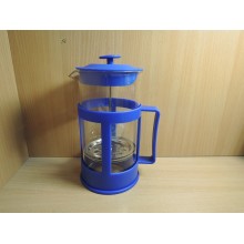 Чайник 1,0л синий стекло+пластик френч-пресс в коробке арт.71034 