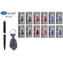 Набор подарочный мужской брелок в виде галстука+ авторучка арт.МС-6195