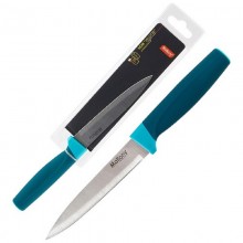 Нож кухонный лезвие 127мм без зубчиков Mallony Velutto ручка пластик обрезиненный универсальный арт.MAL-03VEL 