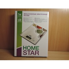 Весы кухонные электроника до 7кг Homestar в коробке арт.HS-3008 