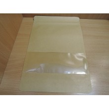 Пакет бумажный с ЗИП замком и прозрачным окошком 70мм Дой-пак 200х300мм 
