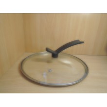 Крышка для сковороды d 200мм стекло с пароотводом с ручкой-подставкой 