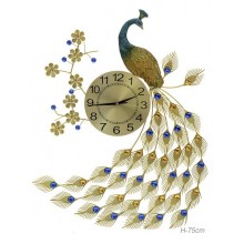 Часы настенные кварц Павлин 75см фигурные арт.KQ-13 