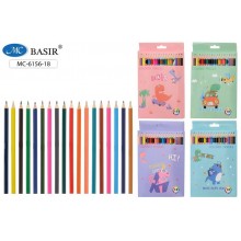 Карандаши цветные 18 цветов Dino коробка картон МС-6156-18 Басир