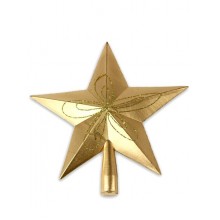 Верхушка пластик Красивая звезда золотая высота 24cм в пакете арт.НУ-0476