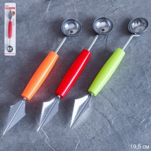 Нож для фигурной резки фруктов нержавейка ручка пластик арт.FN-800 