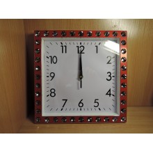Часы настенные кварц Стразы 27см квадратные арт.74710 