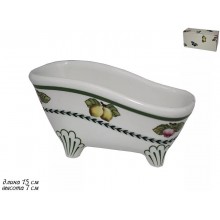 Подставка-ванночка для губки Фрукты керамика в коробке арт.105-534 