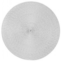 Салфетка сервировочная ПВХ d37см круглая белая вязаная 