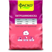 Удобрение Нитроаммофоска 1,0 кг в пакете Фаско